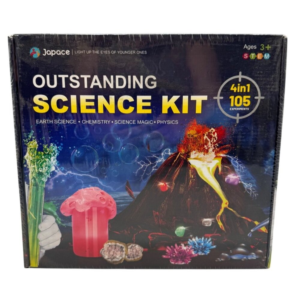 Japace Outstanding Science Kit 4-In-1 105 Experiments Science Chemistry READ